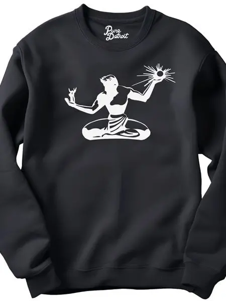 Spirit Of Detroit Premium Sweatshirt - White / Black 1