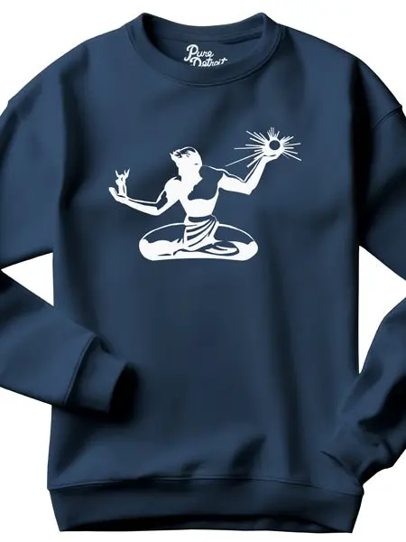 Spirit Of Detroit Premium Sweatshirt - White / Navy 1