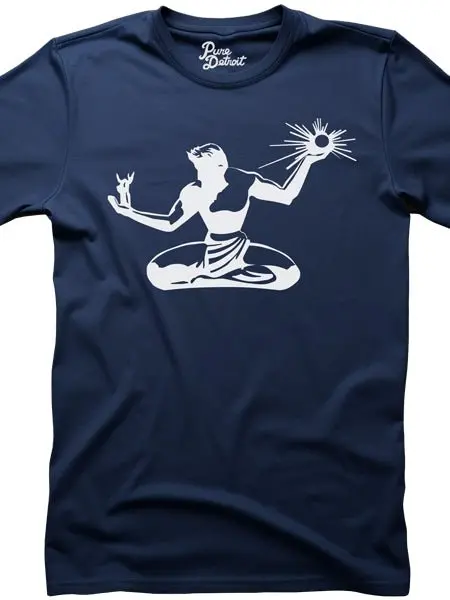 Spirit Of Detroit Unisex T-Shirt - White / Navy 1