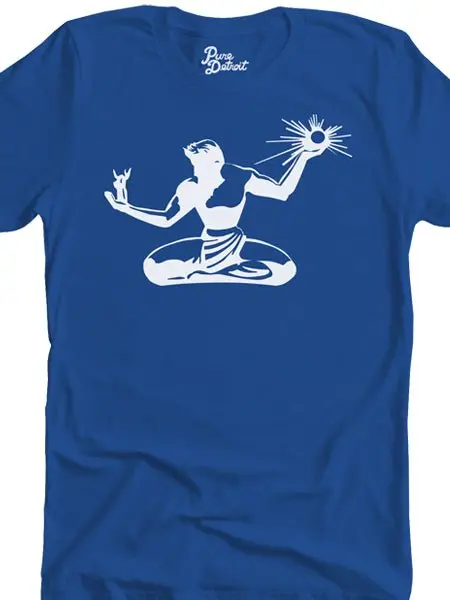 Spirit Of Detroit Unisex T-Shirt - White / Royal Blue 1