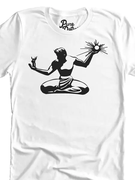 Spirit Of Detroit Unisex T-Shirt - White / Black 1