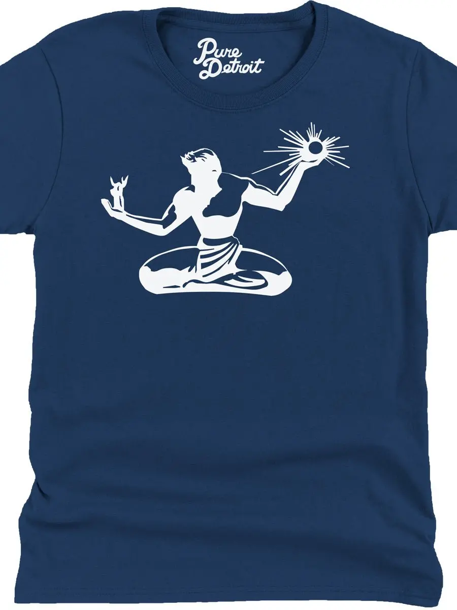 Spirit Of Detroit Women's Premium Relaxed T-Shirt - White / Navy 1