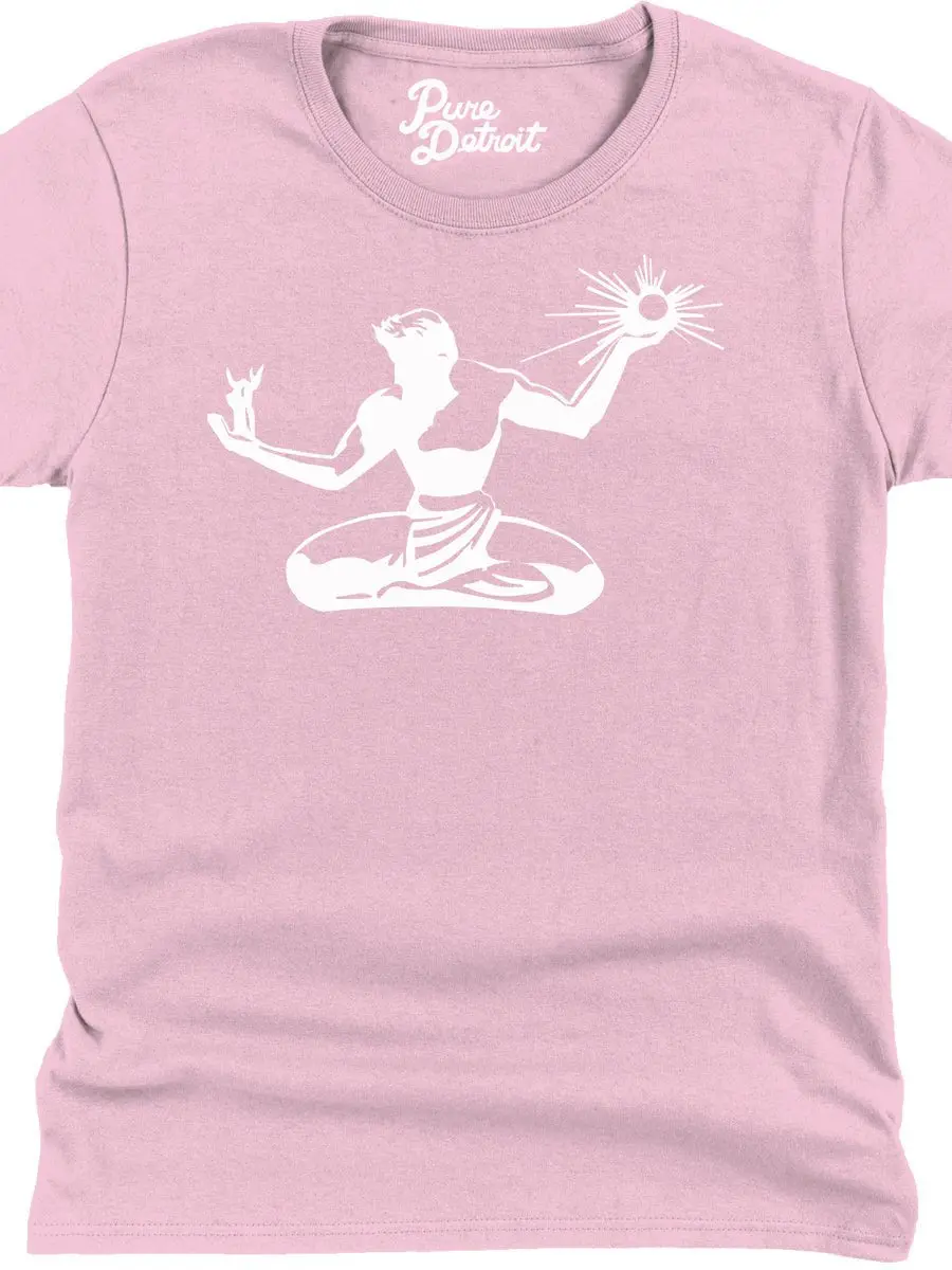 Spirit Of Detroit Women's Premium Relaxed T-Shirt - White / Pink 1