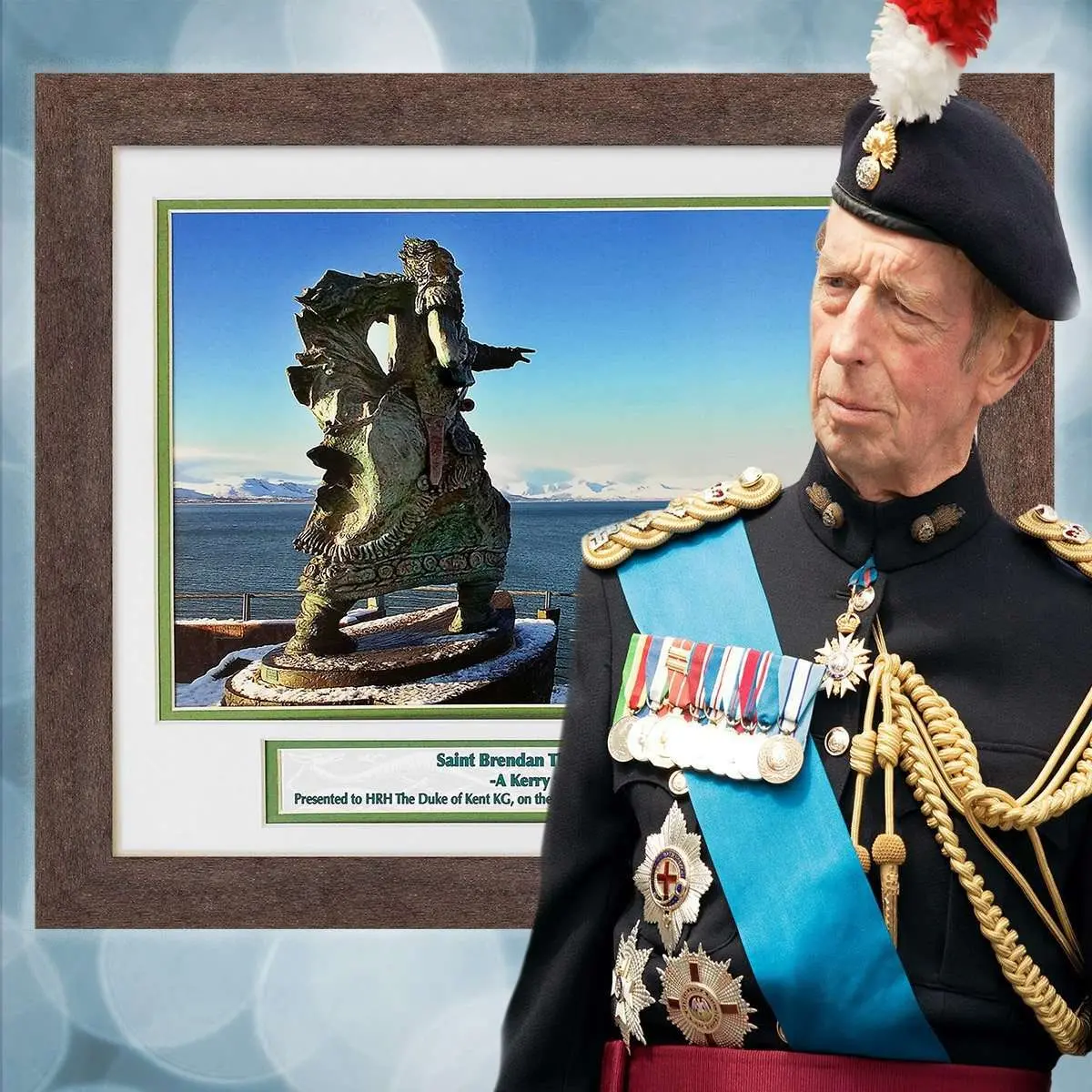Framed Print Of The Navigator Presented To The Duke Of Kent By The Rlni 1