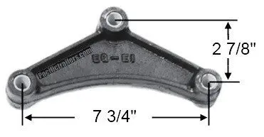Triangular Equalizer Rocker Bar For Double Eye Leaf Springs 7 3/4" Hole Centers #Eq-E1 1