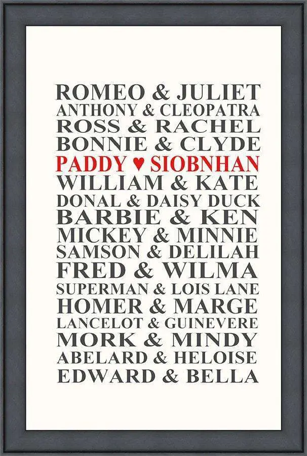 Famous Lovers Print 1