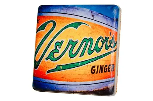 Retro Vernor's Mural Porcelain Tile Coaster 1