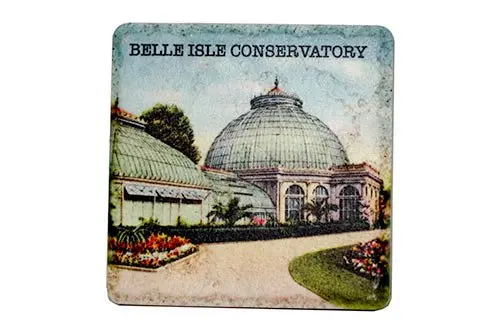 Vintage Belle Isle Conservatory Porcelain Tile Coaster 1