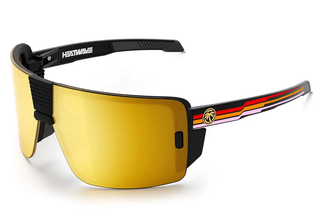 Vector Sunglasses: Side Stripe Red Customs Z87+ 1