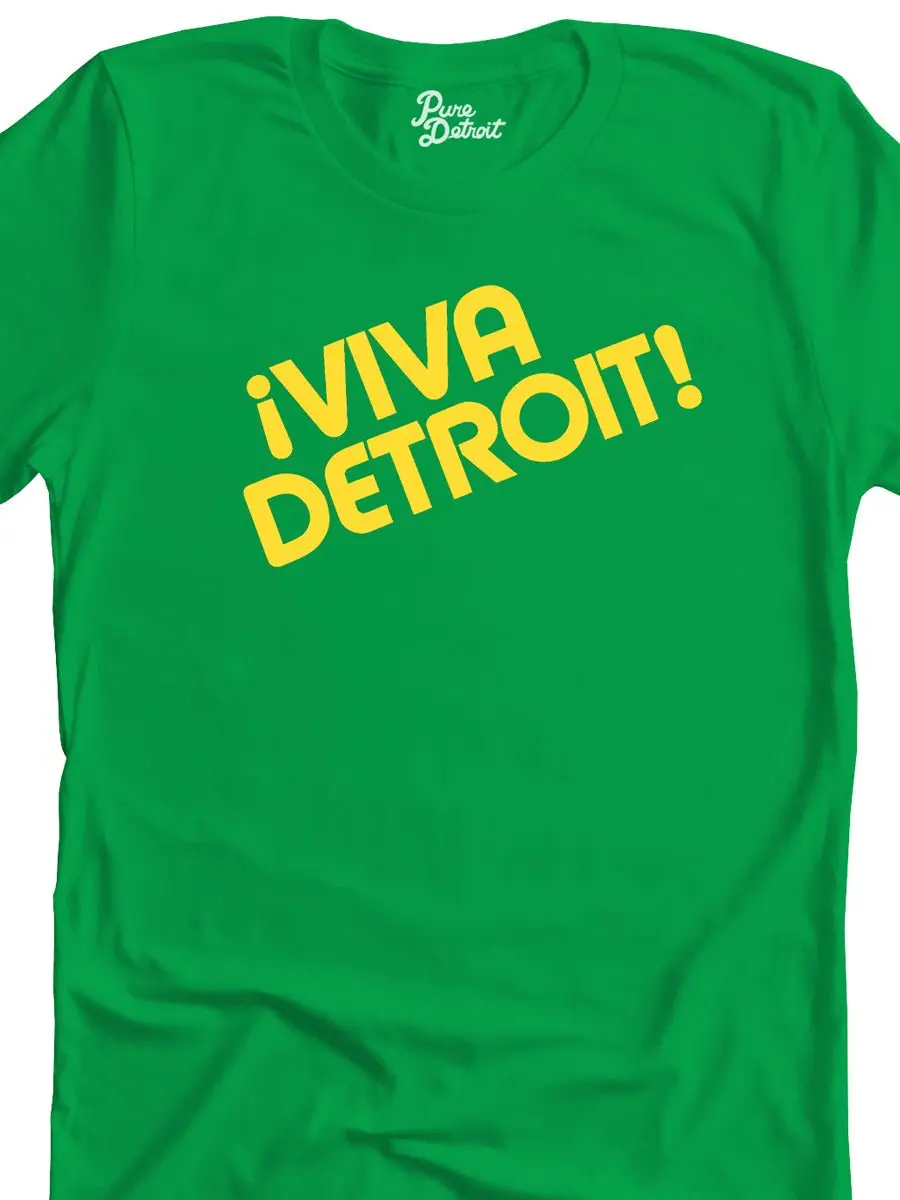 Viva Detroit Premium Unisex T-Shirt - Kelly Green / Yellow 1