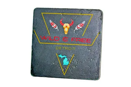 Wild And Free Porcelain Tile Coaster 1