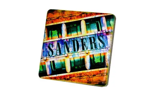 Sanders On Woodward Porcelain Tile Coaster 1