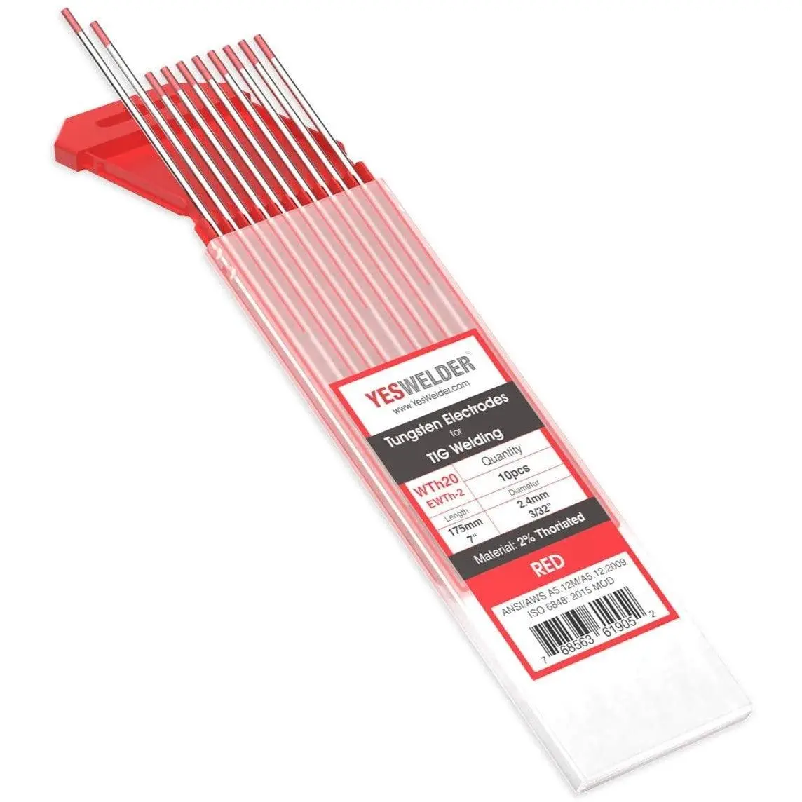 Wt20 4.0*175 Mm Red Tungsten Electrodes 1