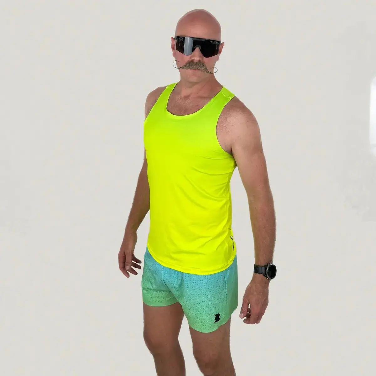 Bomboom Men's Elite Running Singlet - Citron Fusion 1