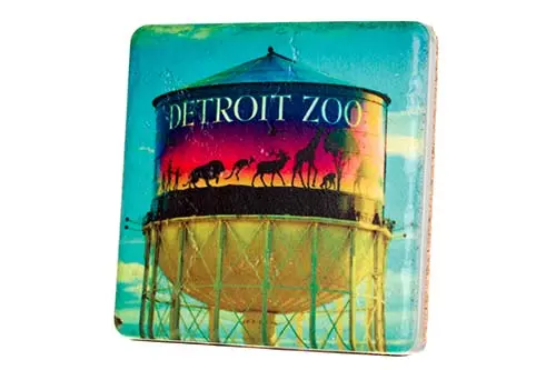 Detroit Zoo Porcelain Tile Coaster 1