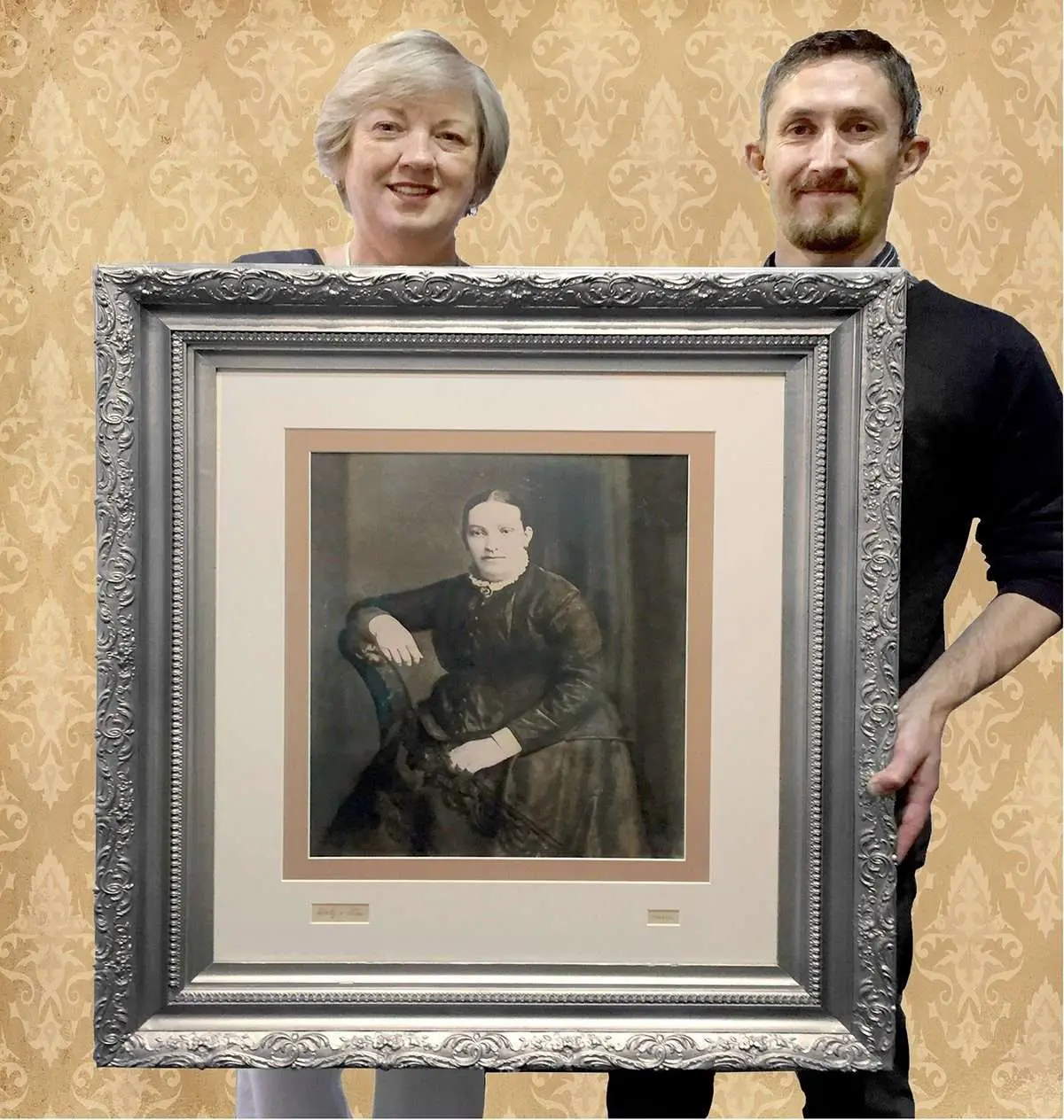 An Old Heirloom Picture Re-Glazed With Ultravue Glass (Ie. Uv Protective & <1% Reflection) 1