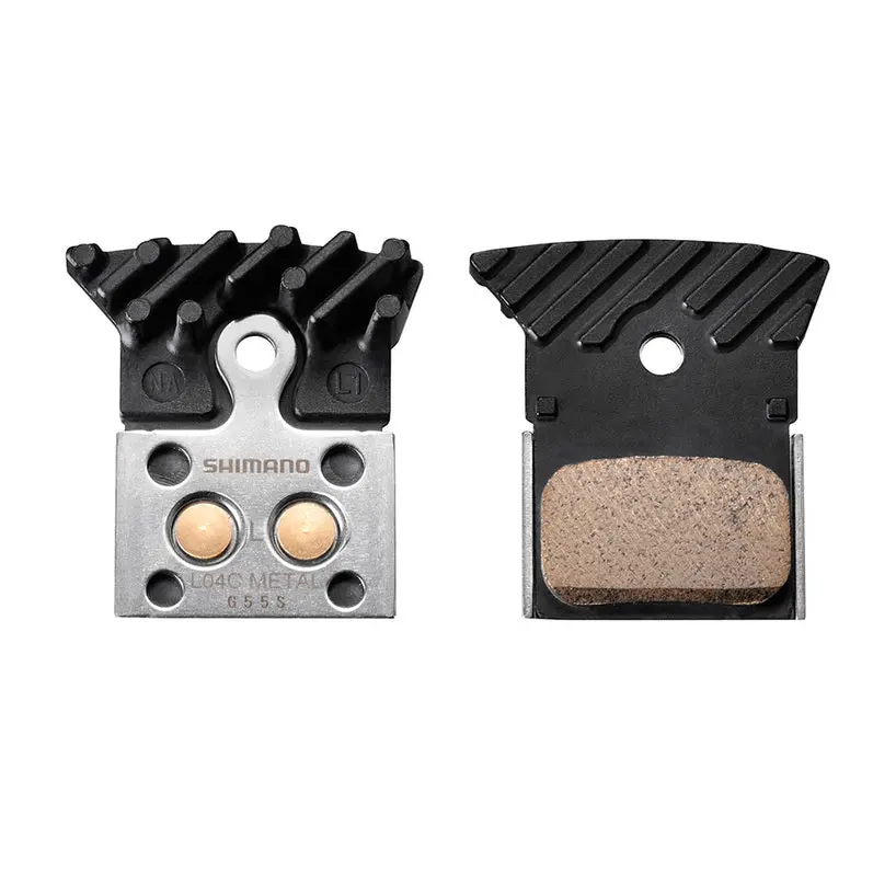 Shimano L04c Bp-L04c-Mf Disc Brake Pad-Metal W/Fin & Spring, 1 Pair 1