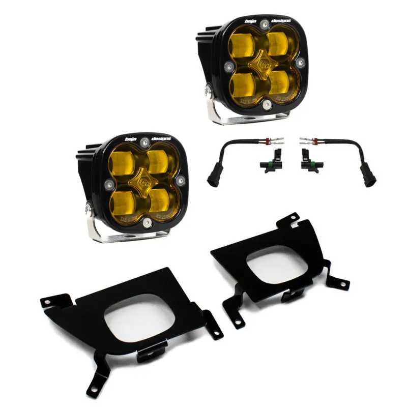 2019-2022 Silverado 1500-3500 Baja Designs Sae Amber Fog Pocket Kit 1