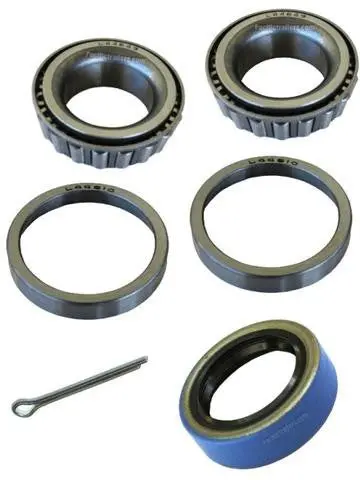 Trailer Bearing Kit, 1 1/16" Straight Axle Spindle, L44649 Inner/Outer Bearings, 44610 In/Out Race 1