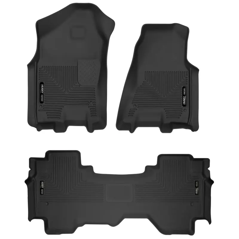 2019-2024 Ram 1500 Husky X-Act Front & Rear Floor Liners - Black 1
