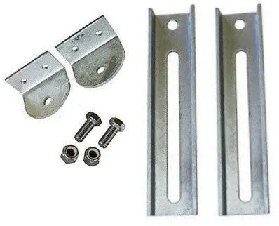 Boat Trailer Bunk Bracket Kit, 9" Slotted/Galvanized 1