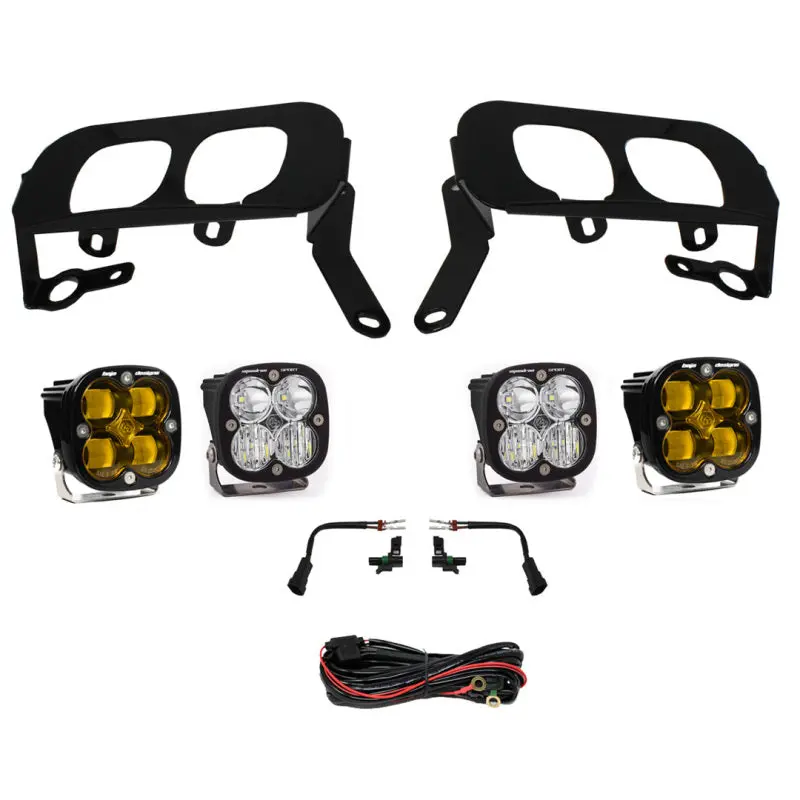 2014-2015 Silverado 1500 Baja Designs White Fog Pocket Kit, Amber 1