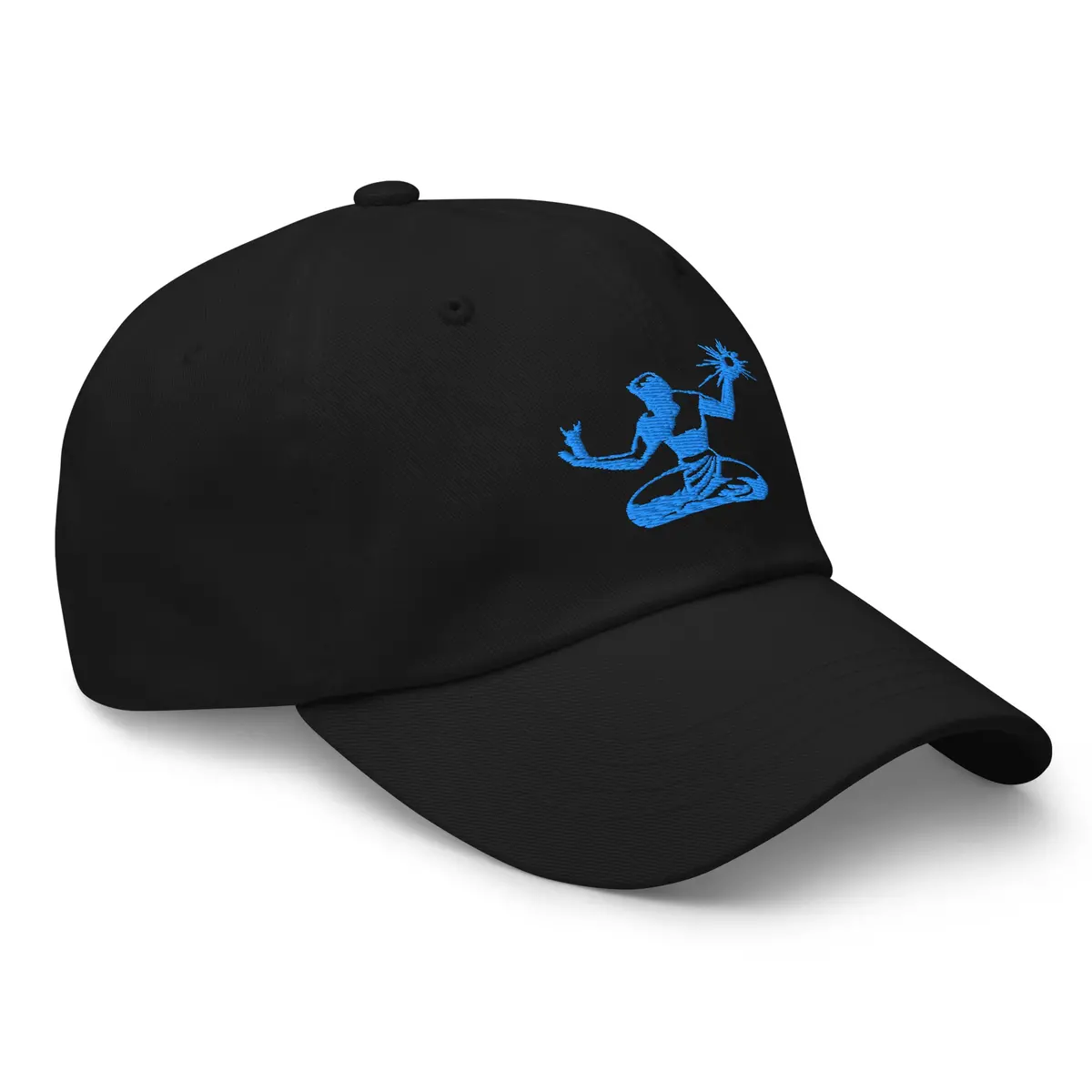 Spirit Of Detroit Embroidered Cotton Twill Dad Hat - Black / Blue 1