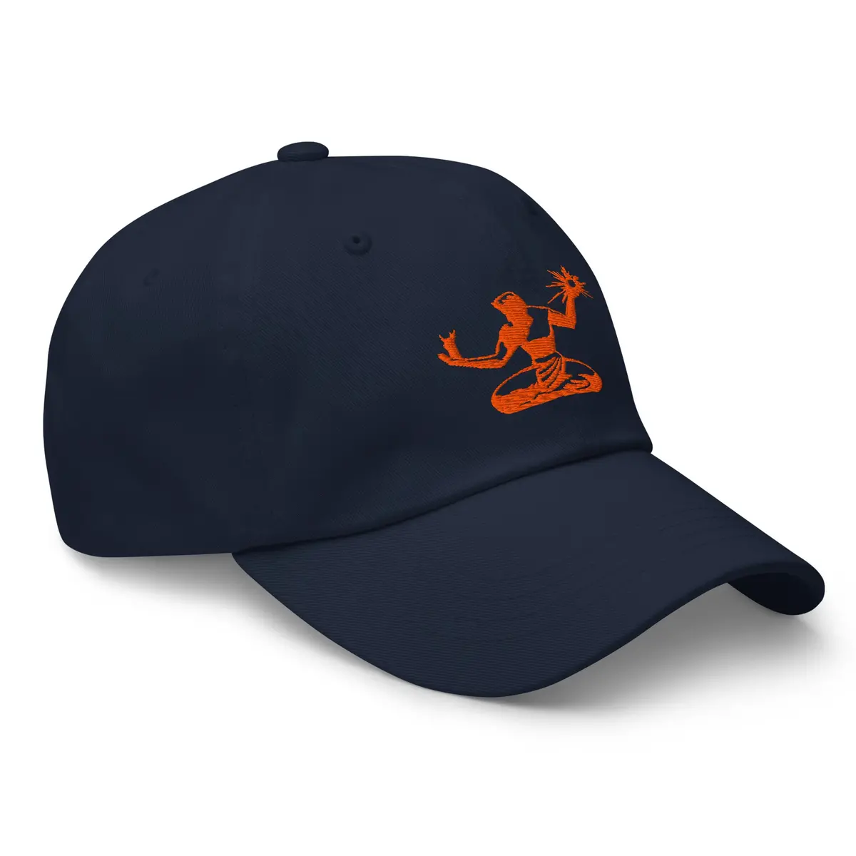 Spirit Of Detroit Embroidered Cotton Twill Dad Hat - Navy / Orange 1