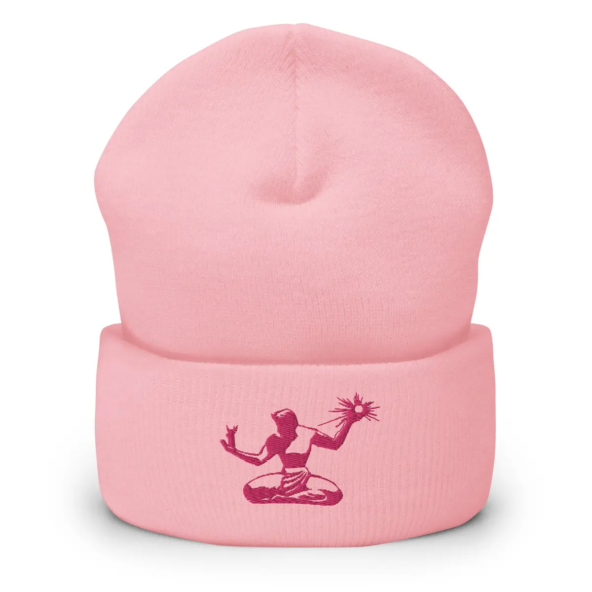 Spirit Of Detroit Embroidered Cuffed Beanie - Pink 1