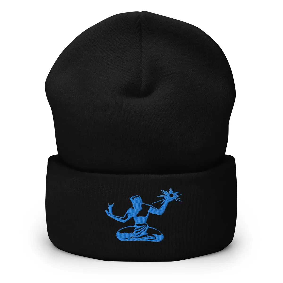 Spirit Of Detroit Embroidered Cuffed Beanie - Black / Blue 1