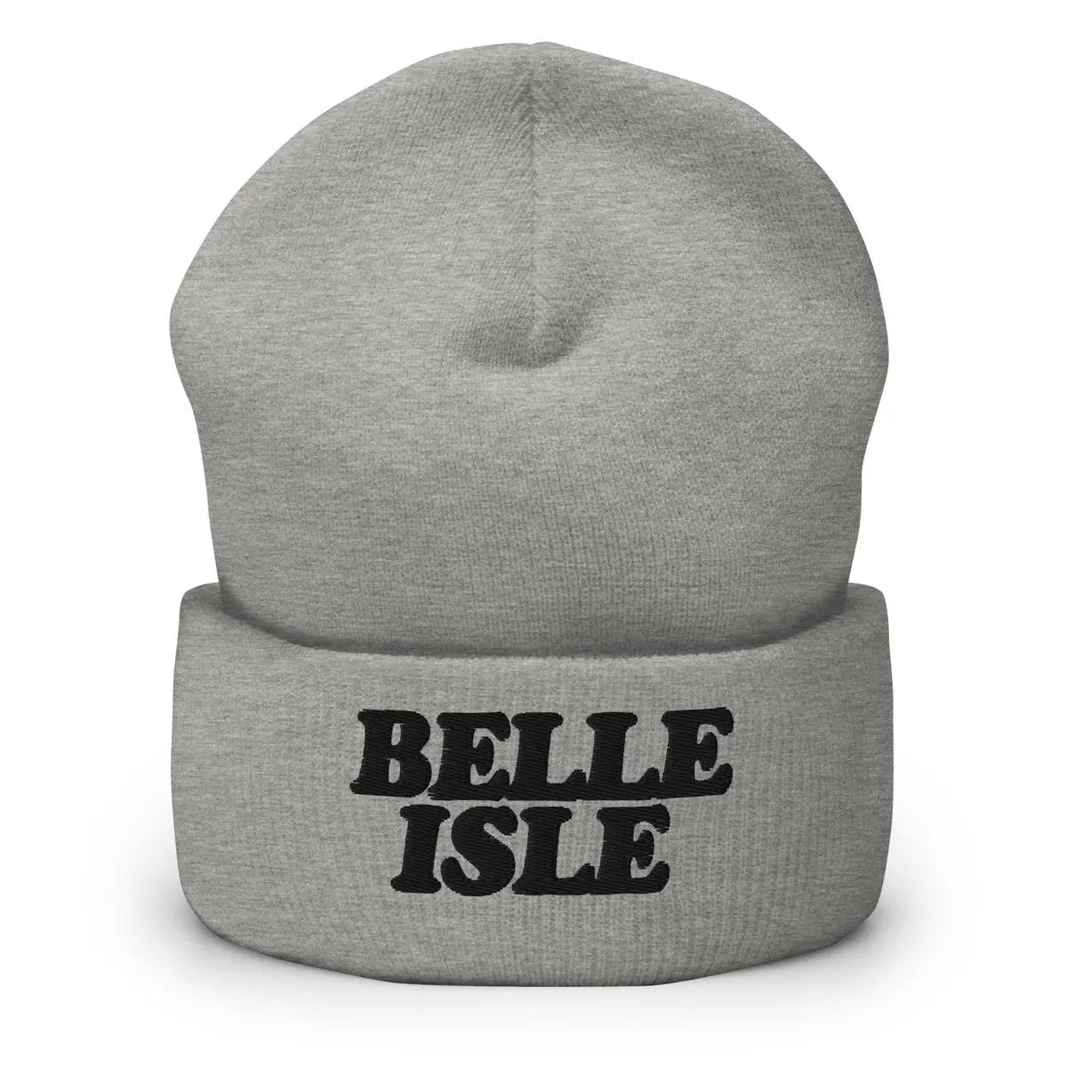 Belle Isle Embroidered Cuffed Beanie - Gray / Black 1