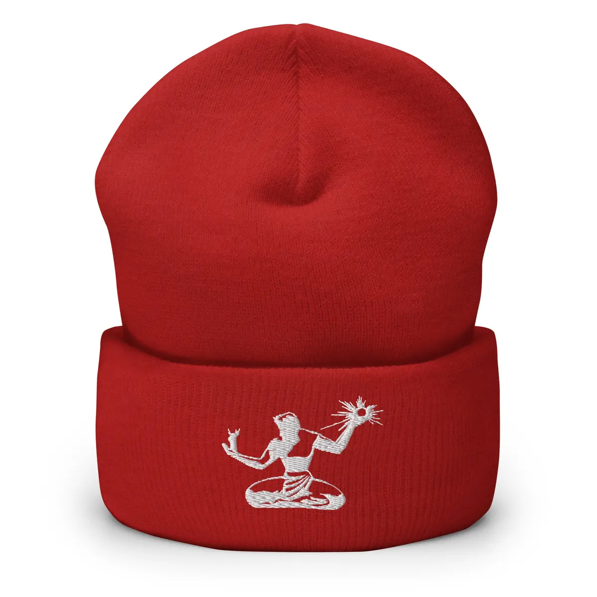 Spirit Of Detroit Embroidered Cuffed Beanie - Red / White 1
