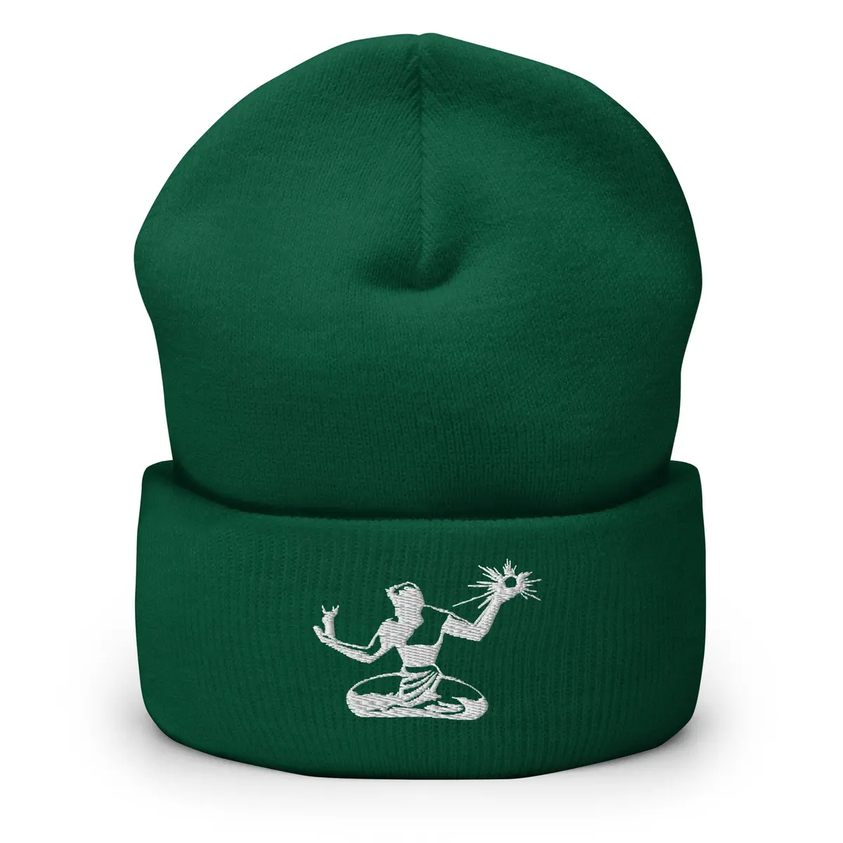 Spirit Of Detoit Embroidered Cuffed Beanie - Green / White 1
