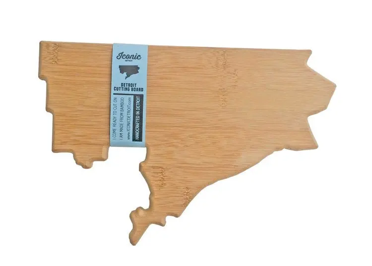 Bamboo Detroit City Outline Cutting Board 1