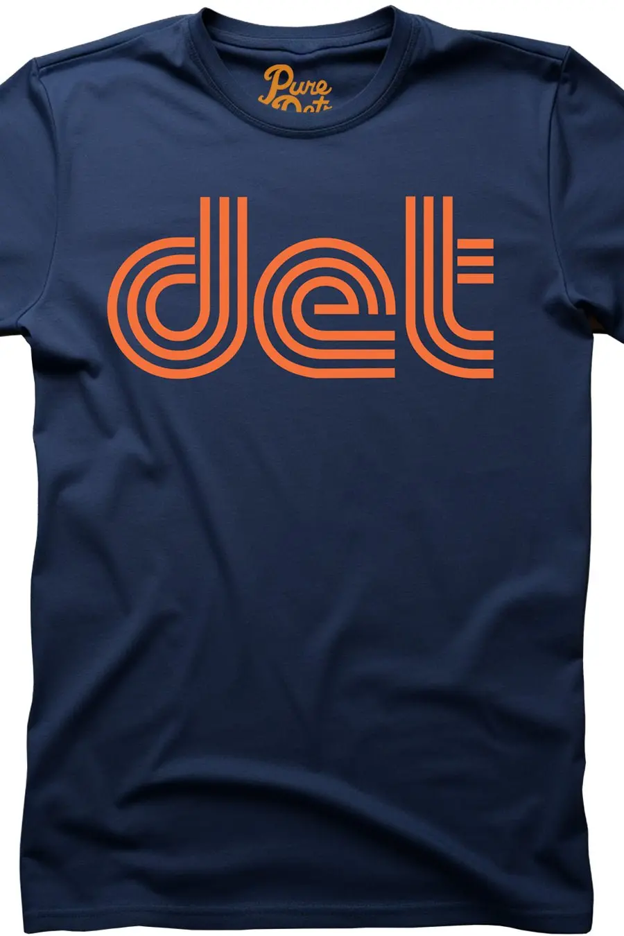 Det Unisex T-Shirt - Navy + Orange 1