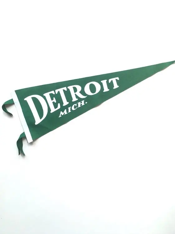 Pure Detroit X Oxford Classic Detroit, Mich. Pennant - Green 1