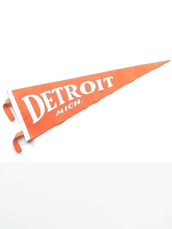 Pure Detroit X Oxford Classic Detroit, Mich. Pennant - Orange 1