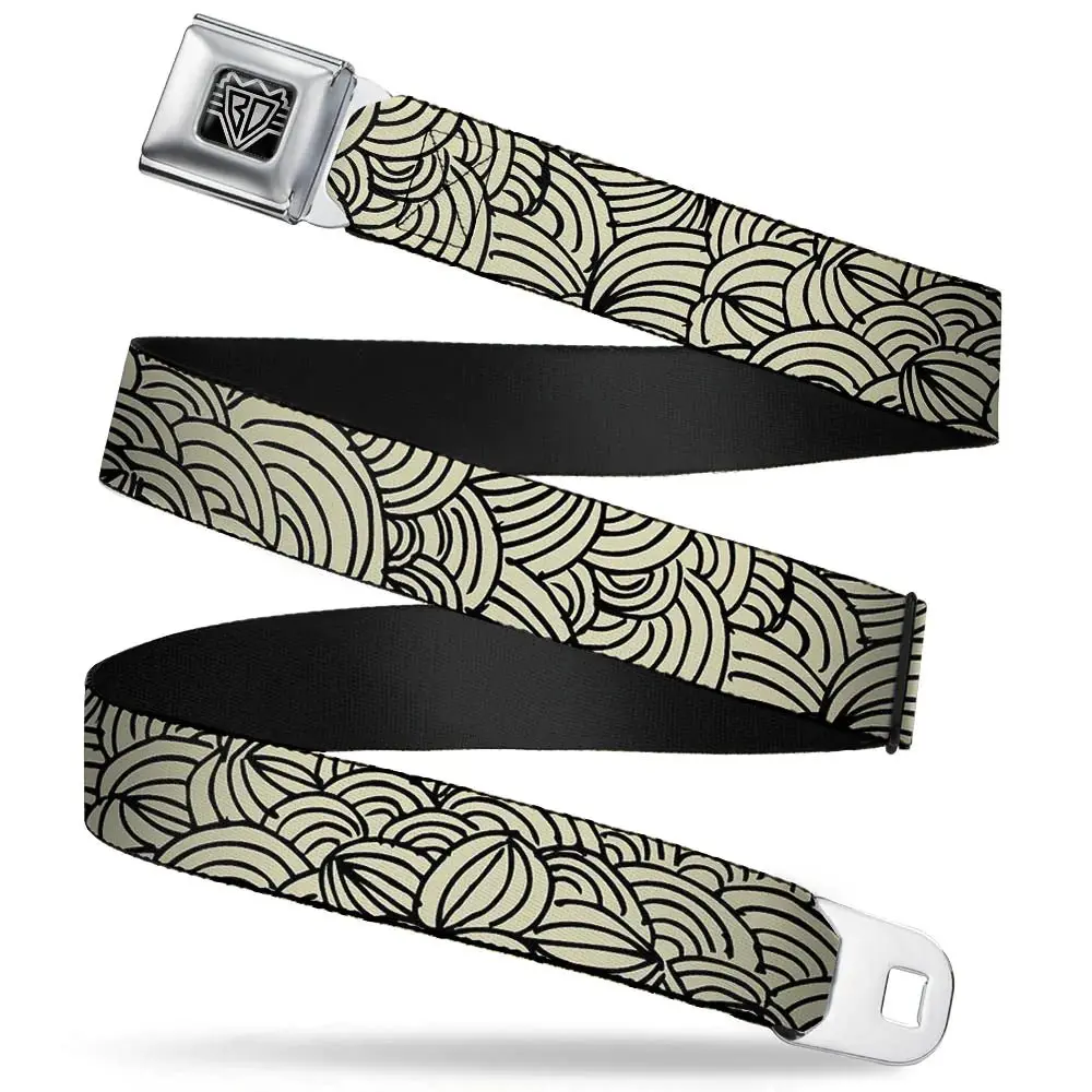 Spirit Of Detroit Seatbelt Belt / Spirit Of Detroit Logo + Cream Doodle Webbing 1