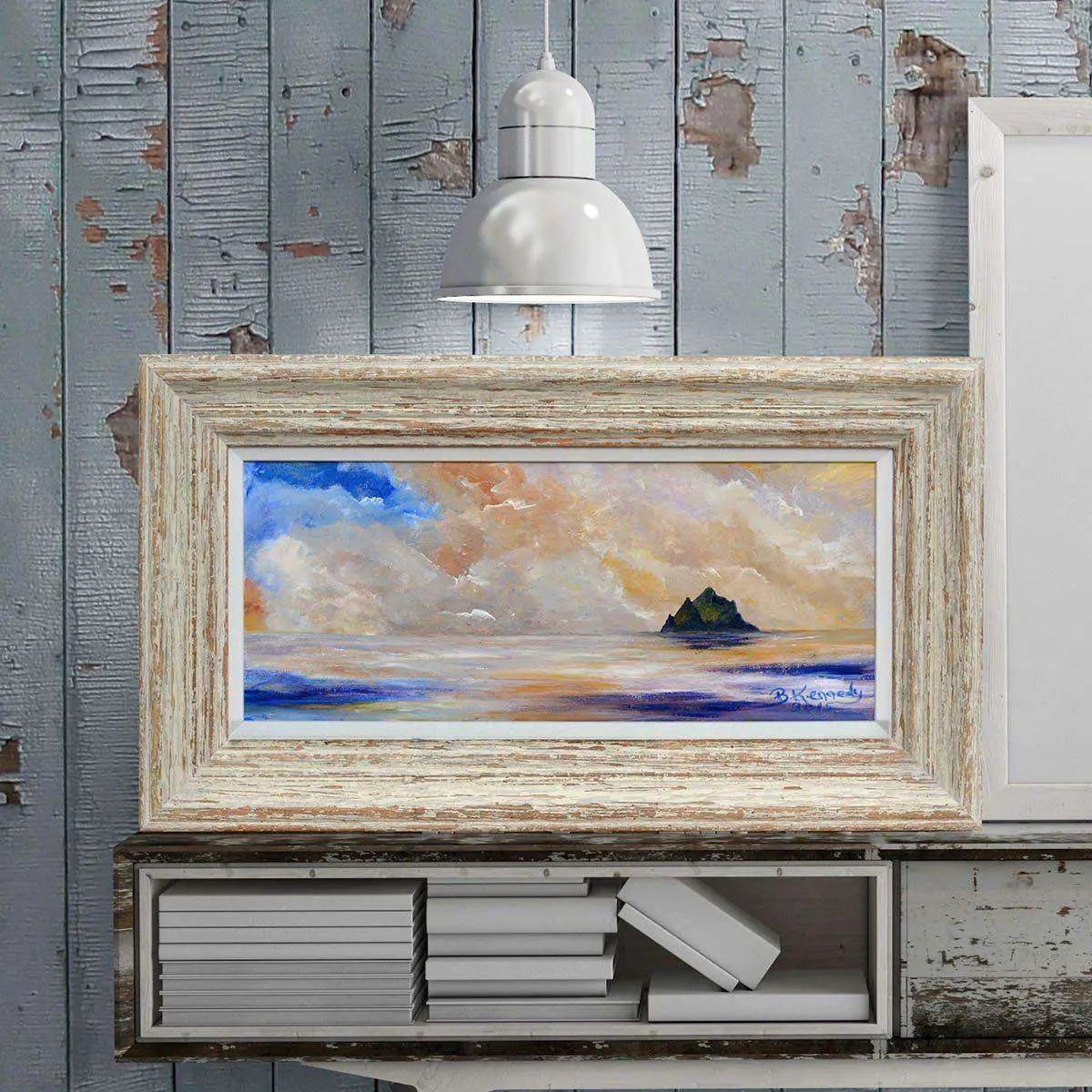 Rustic Ivory For A Bernadette Kennedy Original Oil Of Skellig Michael 1