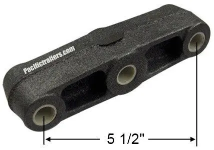 Straight Rocker Style Equalizer Bar For 1 3/4" Wide Double-Eye Springs, 5 1/2" Hole Centers #32492 1