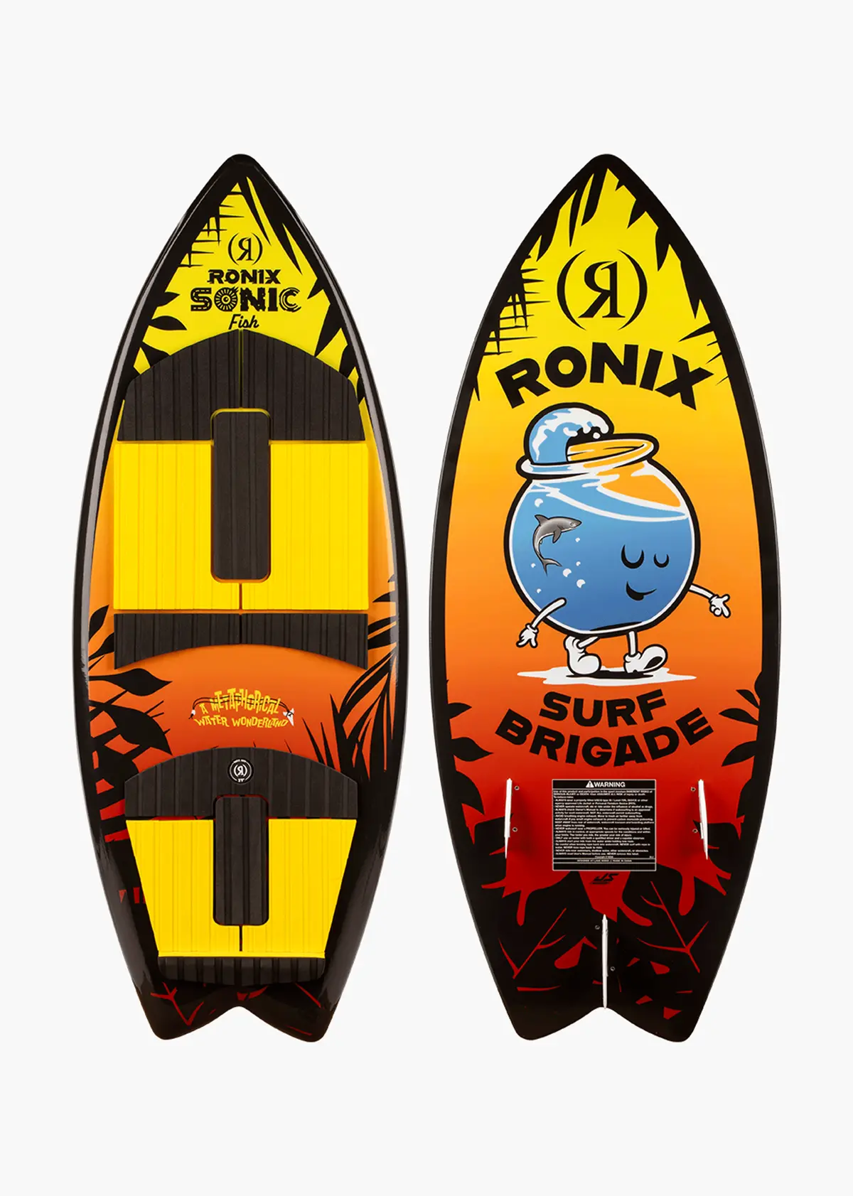 2025 Ronix Boy's Sonic - Fish - Sunset Splash - 3'9 1