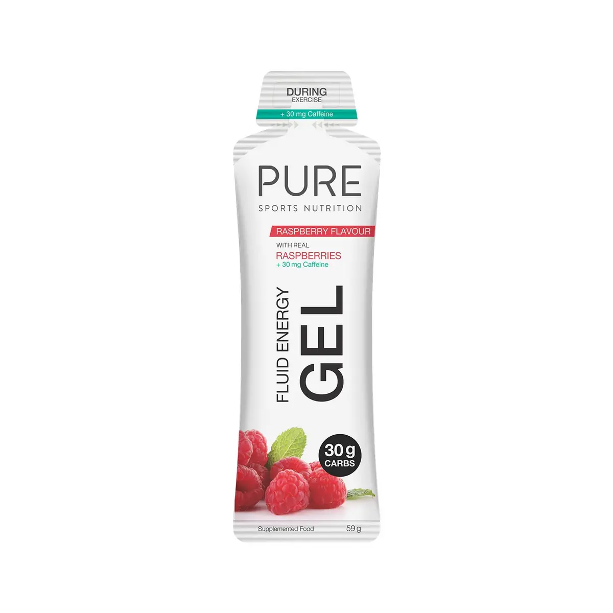 Pure Fluid Energy Gel 50G Raspberry Caffine 1
