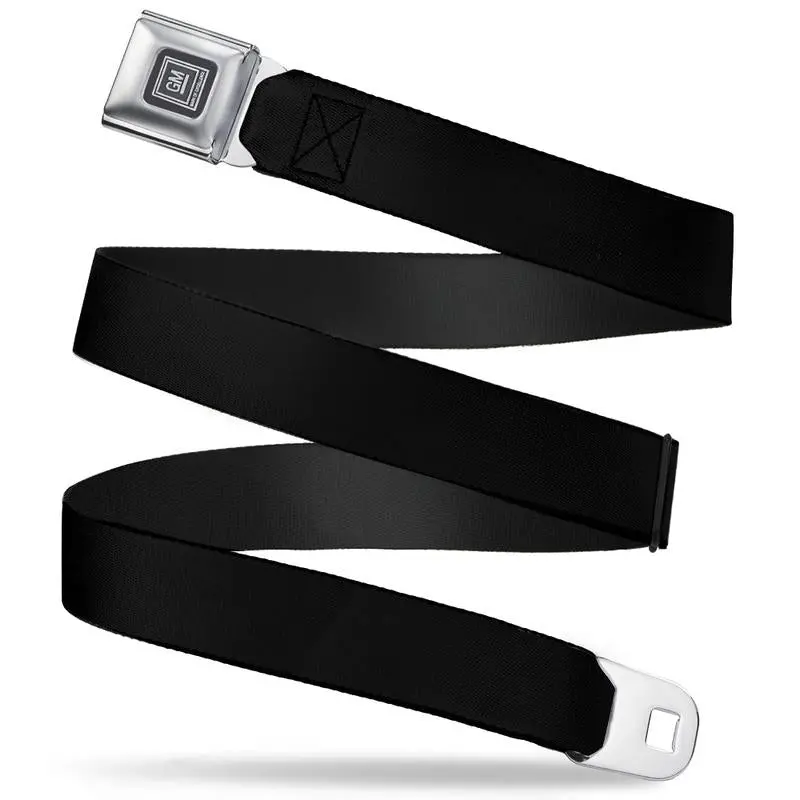 Gm Seatbelt Belt / Silver Logo + Black Webbing 1