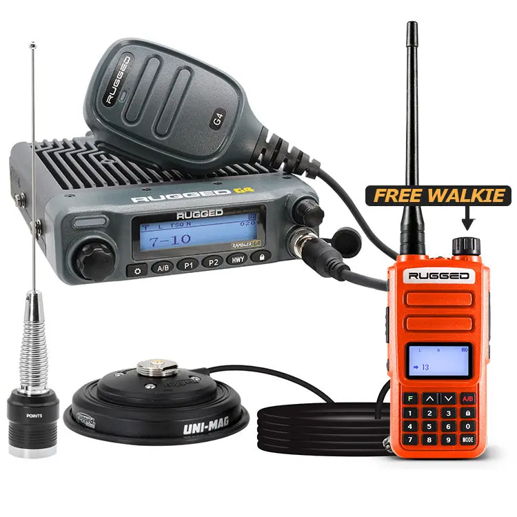 Radio Kit - Rambler G4 Gmrs Mobile Radio With Antenna 1