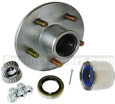 Ufp By Dexter Plated Trailer Wheel Hub Kit For 3500Lb. Axles - L68149/L44649 Bearings - 5 On 4.5" #13684Kit 1