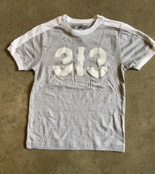 Modern 313 Ringer Jersey Tee / White + Gray Heather / Youth 1
