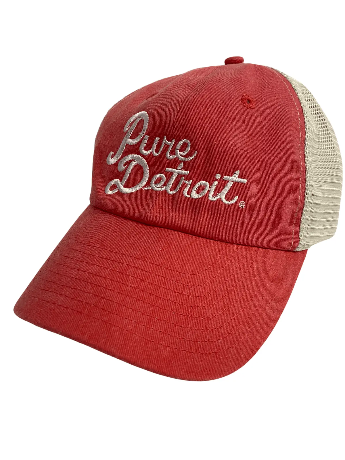 Pure Detroit Script Trucker Adjustable Hat / Unisex 7