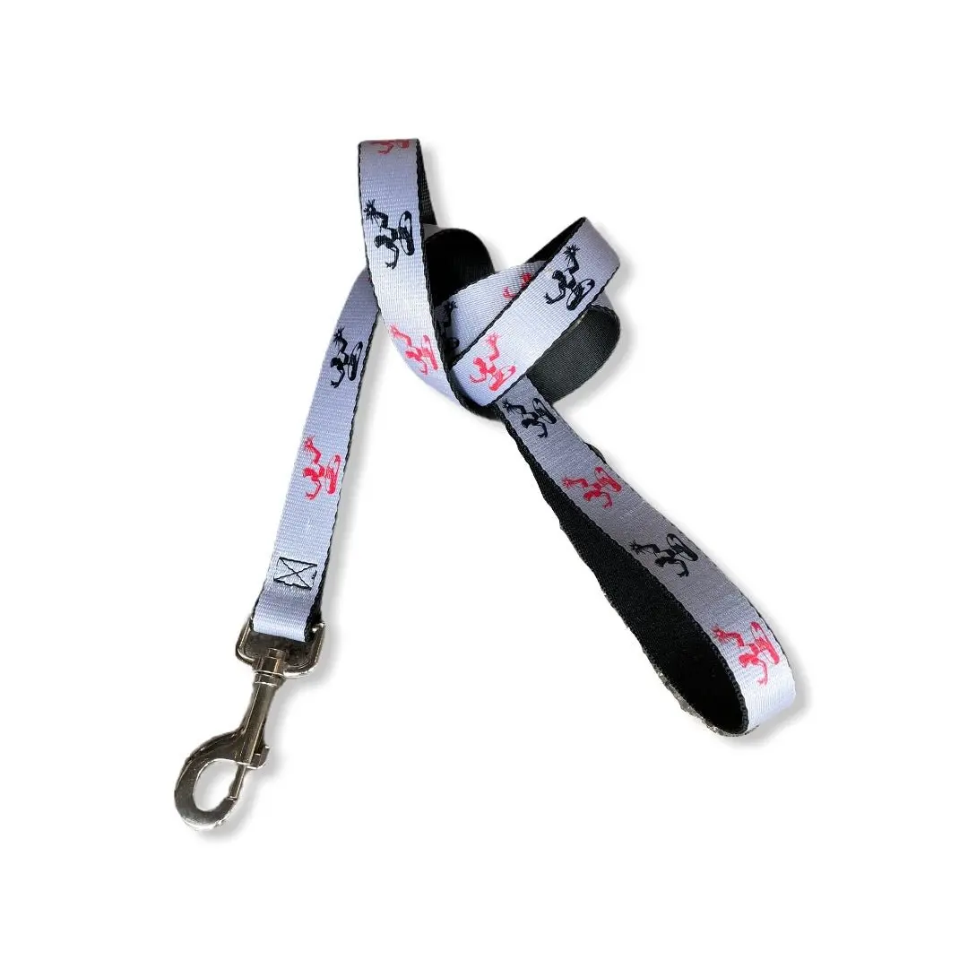 Spirit Of Detroit Dog Leash / Black + Red + Gray 1