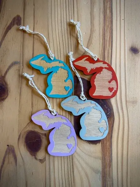Detroit Love Laser-Cut Ornament 1