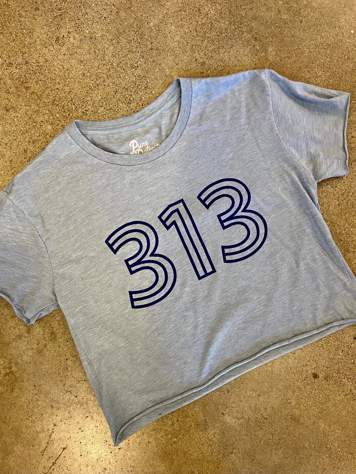 Detroit 313 Crop Tee / Mist / Women's 1